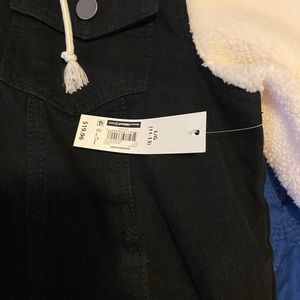 Black and white jean jacket